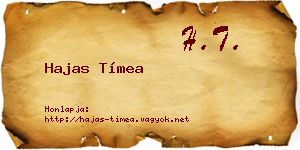 Hajas Tímea névjegykártya